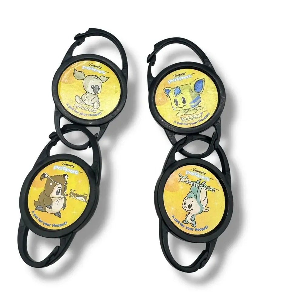 X4 McDonalds Neopets Petpet Keychains symol Harris kookith miamouse